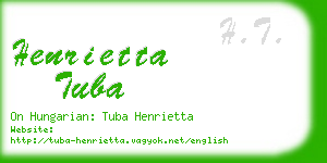 henrietta tuba business card